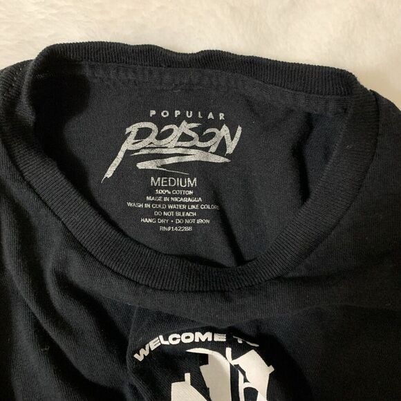 New York Graphic Print Shirt Men’s Medium Black East Coast Basketball NYC - Picture 5 of 6